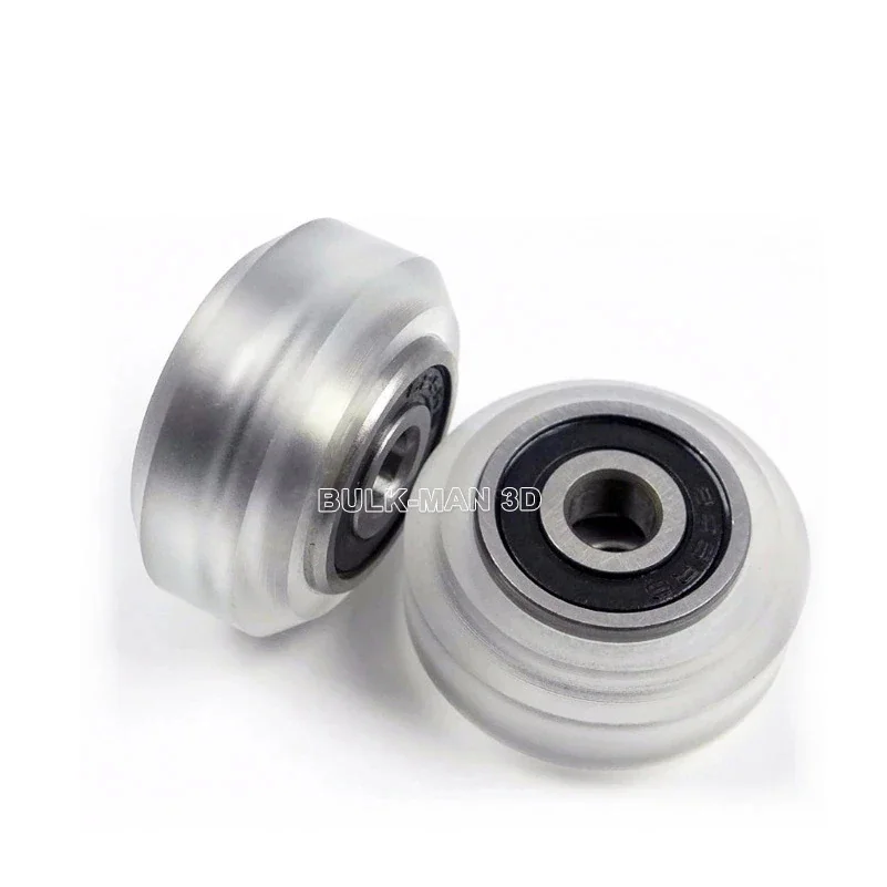 10Pcs Openbuilds Polycarbonate Xtreme Solid V Wheel Kit CNC Clear Plastic Wheel Pulley for V-slot Linear Rail 3D Printer Parts