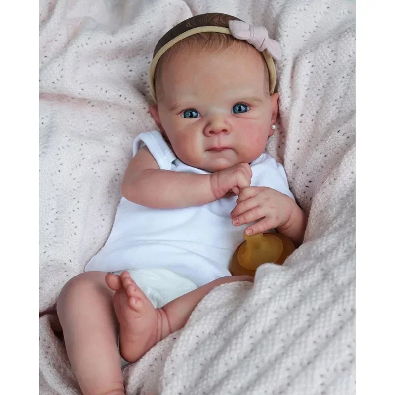 45cm Newborn Baby Full Body Vinyl Silicone Bettie Lifelike Baby Multiple Layers Painting 3D Skin with Visible Veins 3
