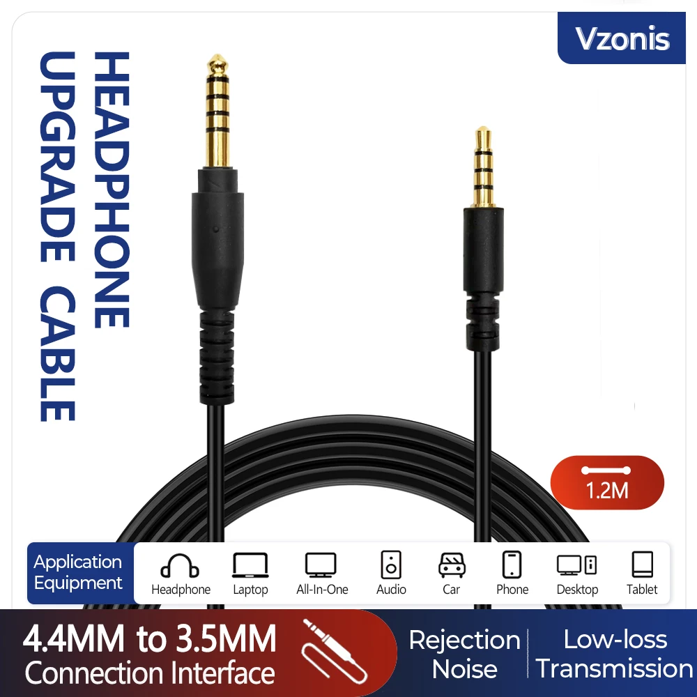 4.4MM to 3.5MM Technical Headphone Upgrade Cable Audio Replacement Line Suitable for Audio-Technica ATH-GDL3 GL3