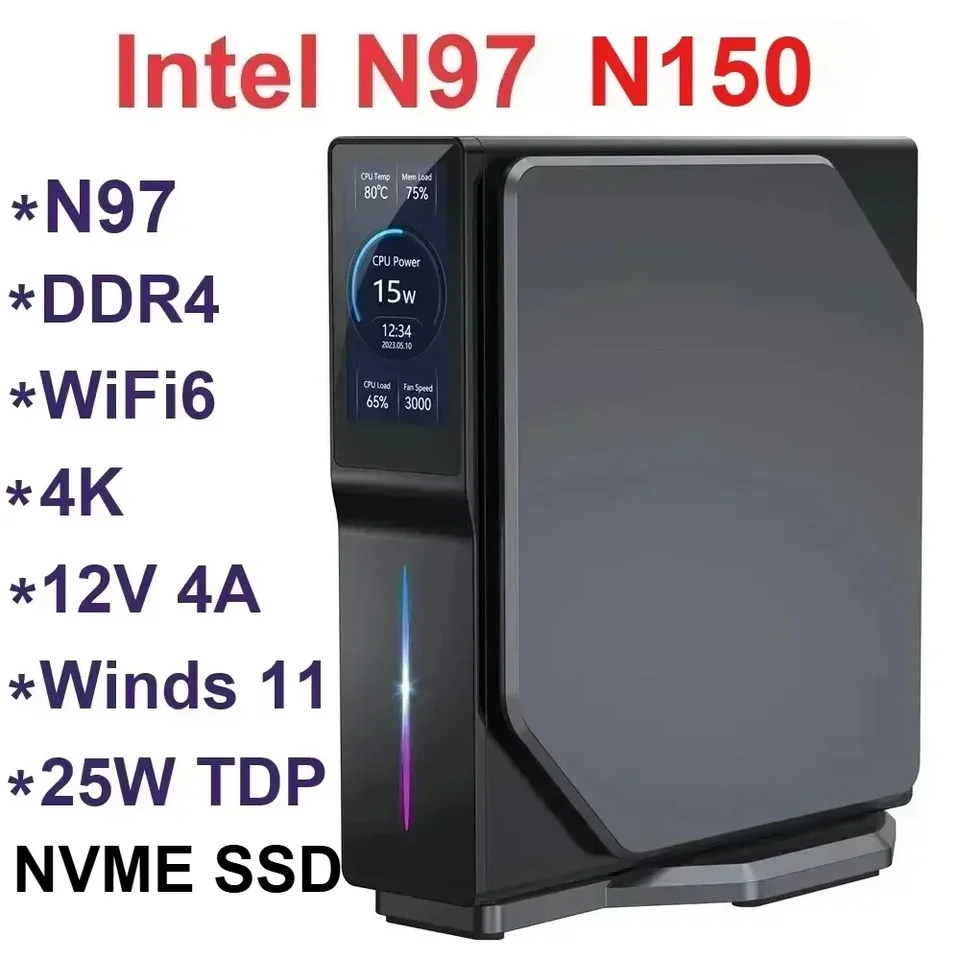SZBOX S1 N97 (最大3.6GHz、25W TDP) Intel N150 ミニPC WIFI6 BT5.2