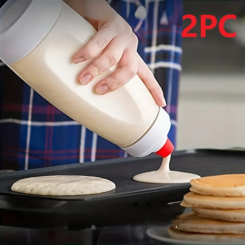 Pancake Batter Mixer Pancake Batter Bottle Battler Mixer With Blender Ball Wire Whisk For Restaurant Baking Pancakes Cupcakes Muffins Crepes And More