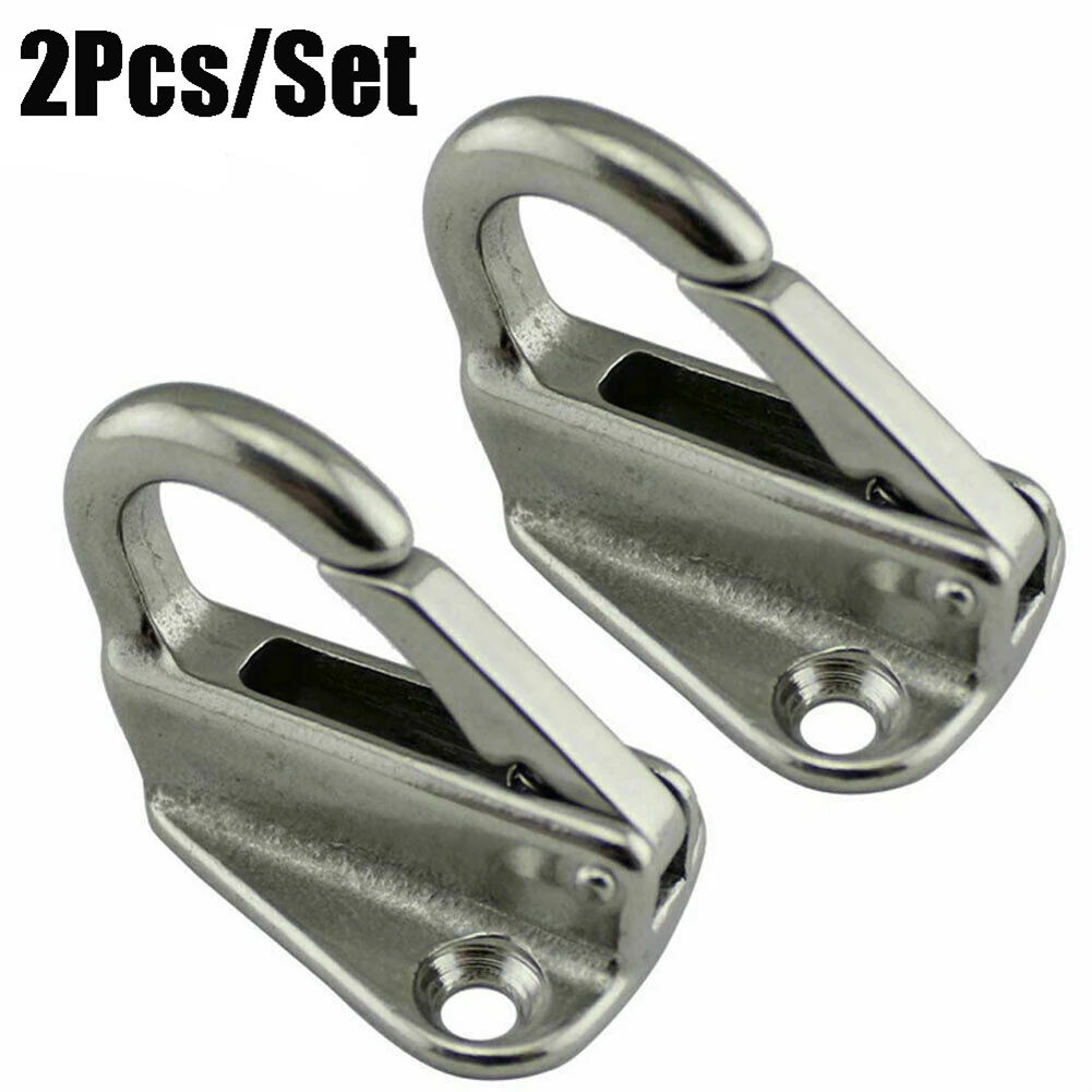 2pcs Marine 316 Stainless Steel Spring Snap Fending Hook Fender Boat Hardware Other Vehicle Parts Marine Hardware Accessories 2pcs deepeel 5 10 5 16 5cm metal bag handle embossed purse frame diy sewing brackets kiss clasp wallet hardware accessories
