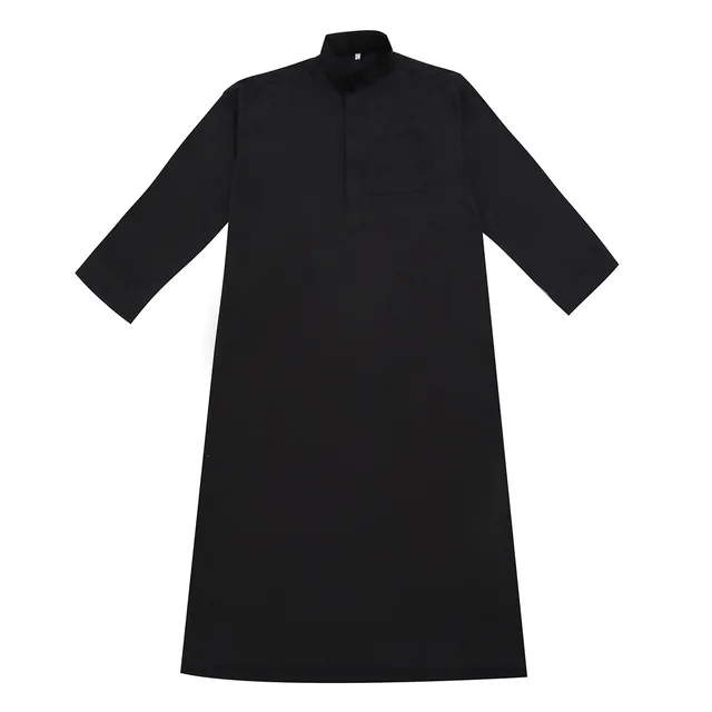 Chemise longue pour homme TH837, style urbain tendance, mélange de coton et de fibres de polyester, convient à toutes les saisons, usage quotidien, patchwork ethnique 1