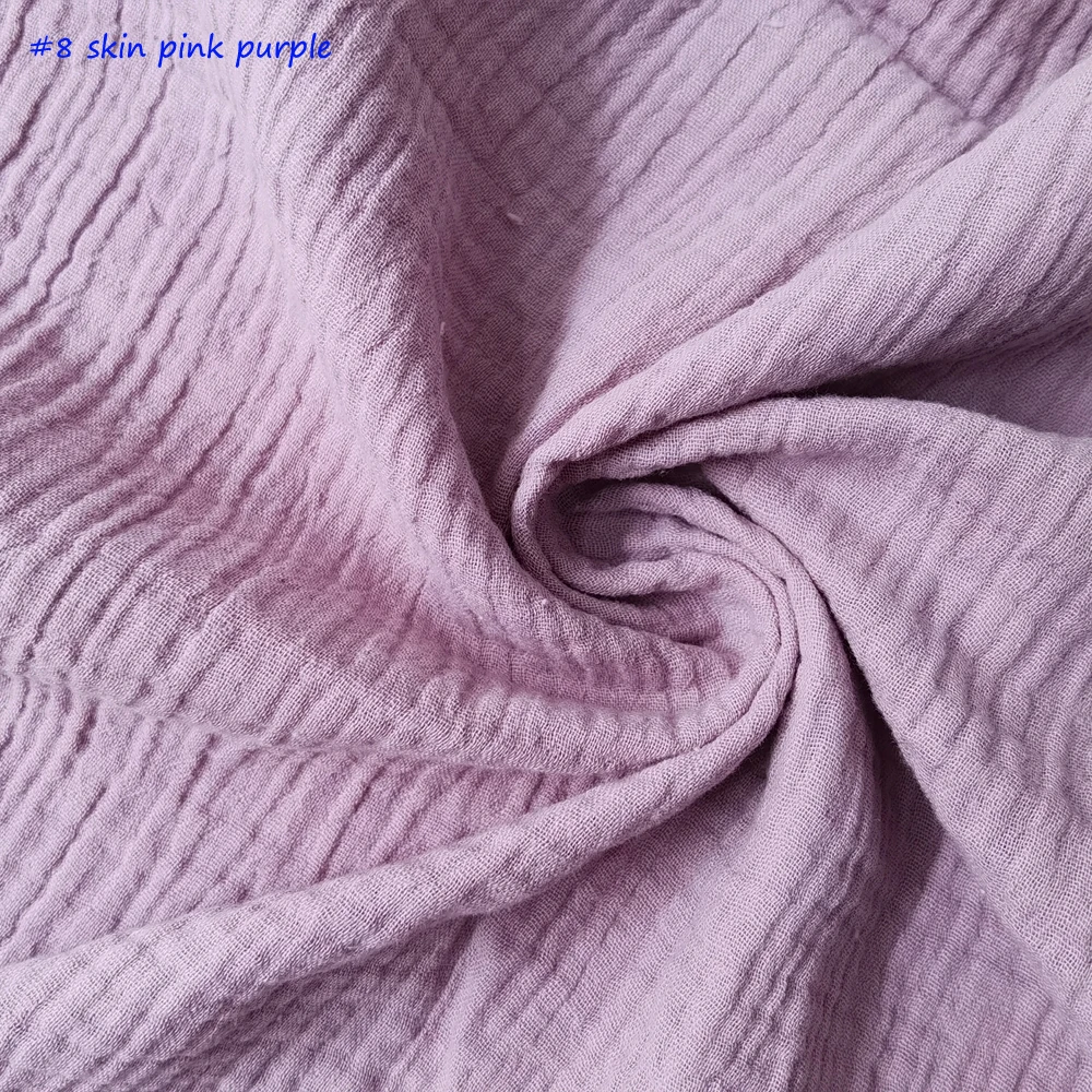 53'' Wide By Meter Soft Cotton Crincle Fabric Double Layer Cotton