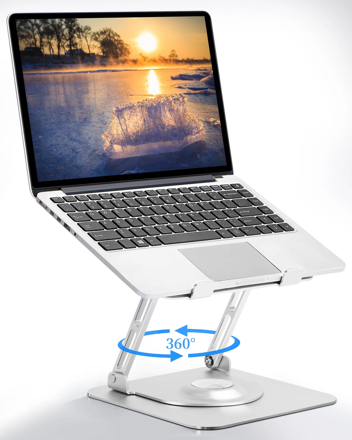 Laptop Stand 360° Rotatable Base Aluminium Alloy Foldable Notebook