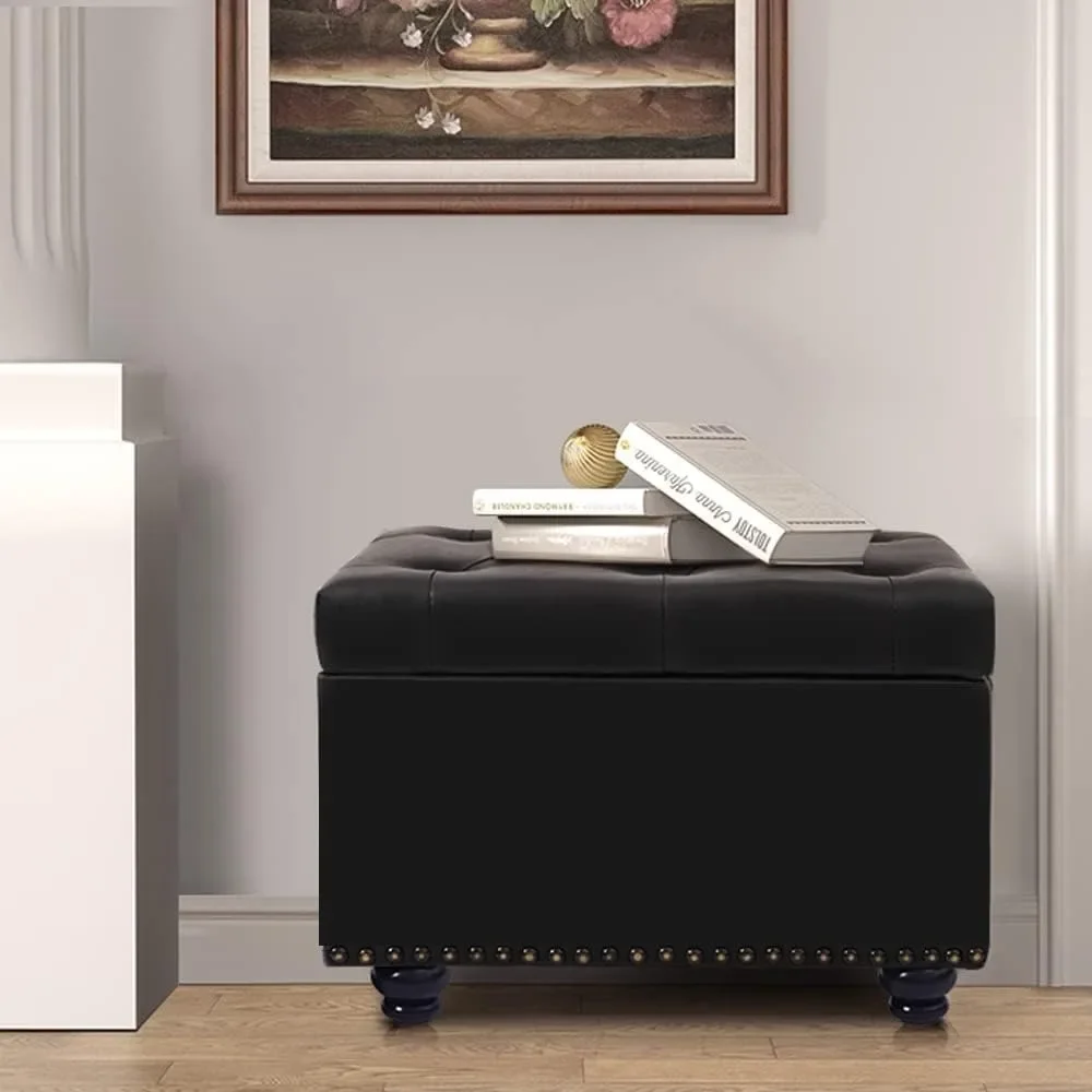 Stool for Living Room Easy to Assemble Footstool Modern Tufted Bedroom Storage Stool Espresso Free Shipping Furniture Home