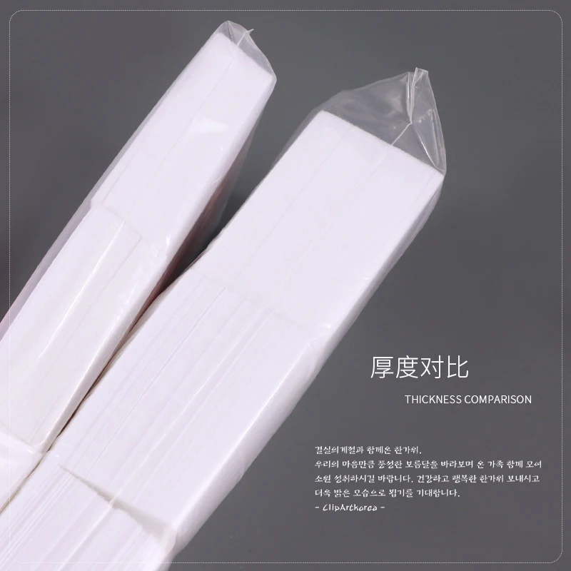 1000/500/100pcs Nail Wipe 100% Cotton Pads Lint Free Gel Nail Polish Removers Cotton Pads Manicure Wipes Nail Art Cleaning Tools 3