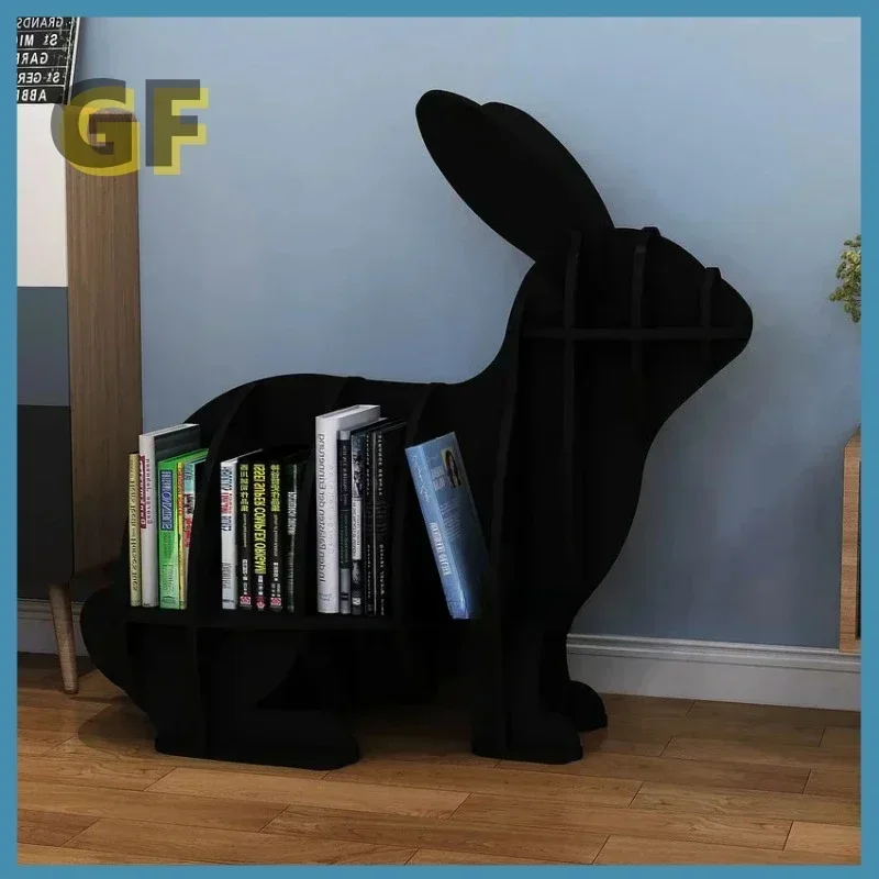 S/M Creative Animal-shaped Rabbit Bookcase Kindergarten Kids Furniture Children's Bookshelf Rack Home Decoration Floor Ornaments