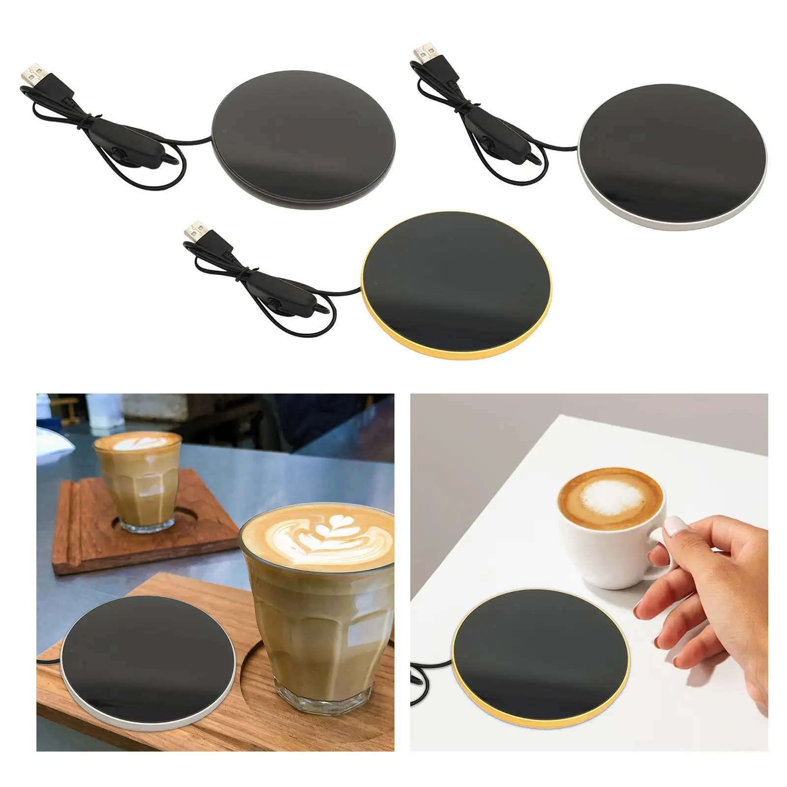 Electric Mug Heater Attachments Cup Warmer Mat for Coffee Beverage 3