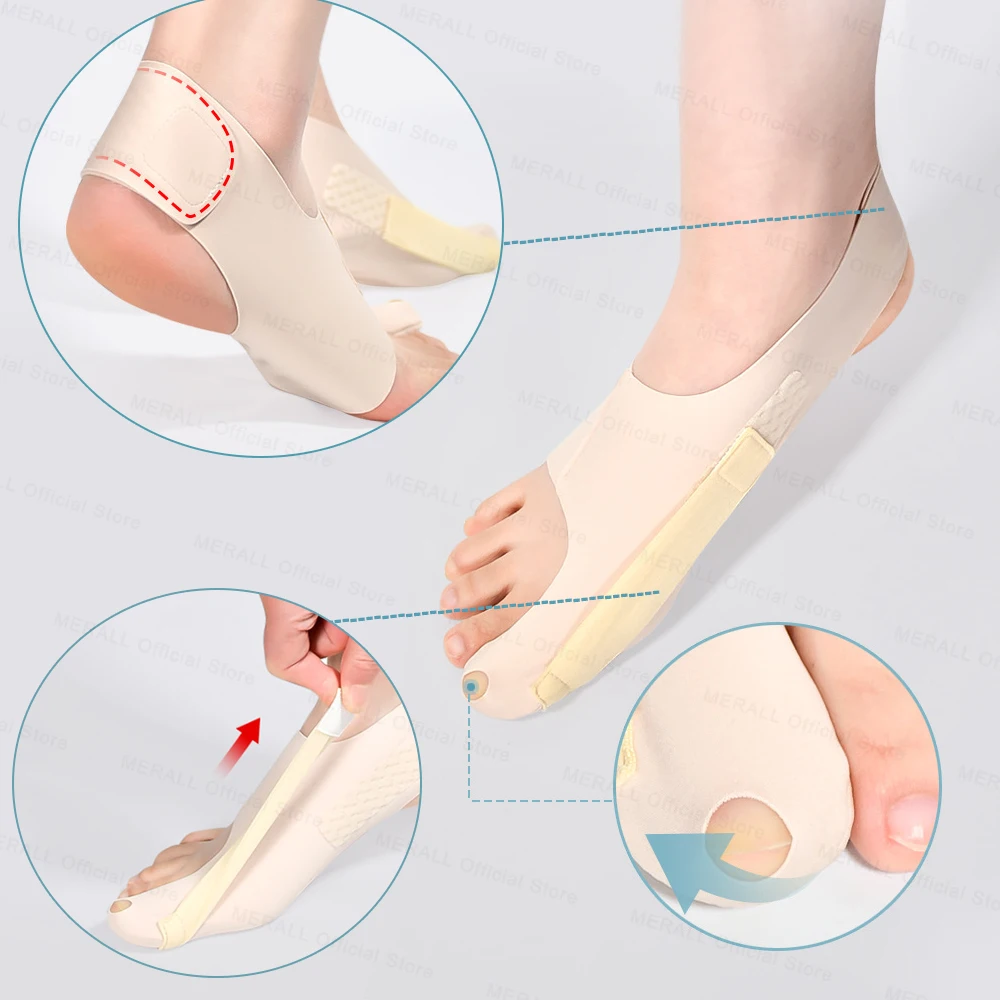 Toe Separators Toe Corrector Toe Protector Big Toe Bunion Corrector Adjustable Orthopedic Socks Hallux Valgus Feet Protector Foot Care Tools