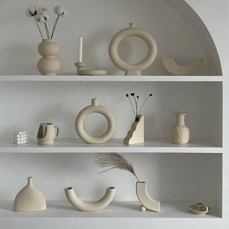 

Home Decoration Ceramic Vase Decoration Living Room Flower Arrangement Homestay Clothing Store Art Home Soft Decoration
