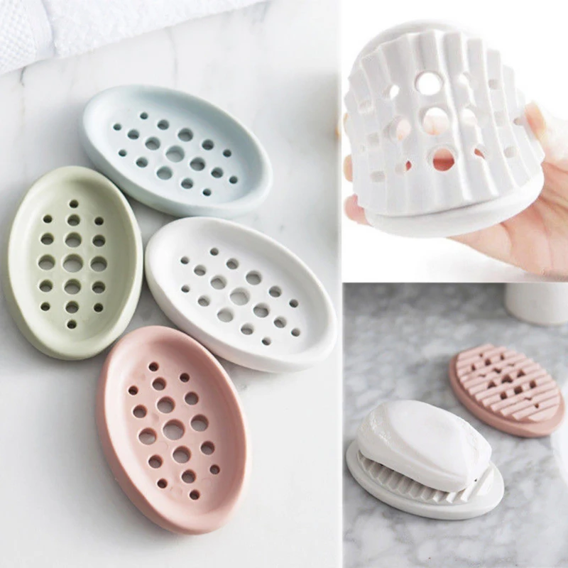 Description Picture 2 of itemBathroom Soap Drain Box Silicone Filter Bathroom Supplies Household Products Convenient Practical Laundry Brush Soap Tray