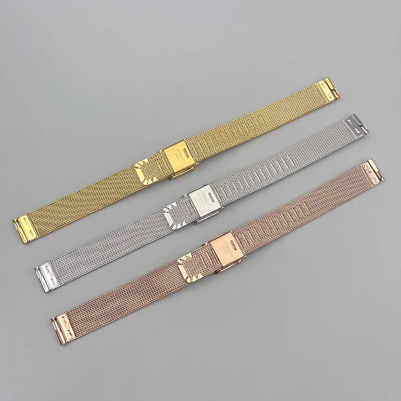 Sleek Unisex Stainless Steel Mesh Belt Watch Band - Multiple Size Options