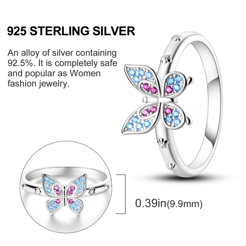 Silver Rings Silver Ring Wedding Rings Women Fashion Narrow Ring 925 Sterling Silver Original Design Cubic CZ Zircon Princess Combo Stacking Ring Wedding Jewelry