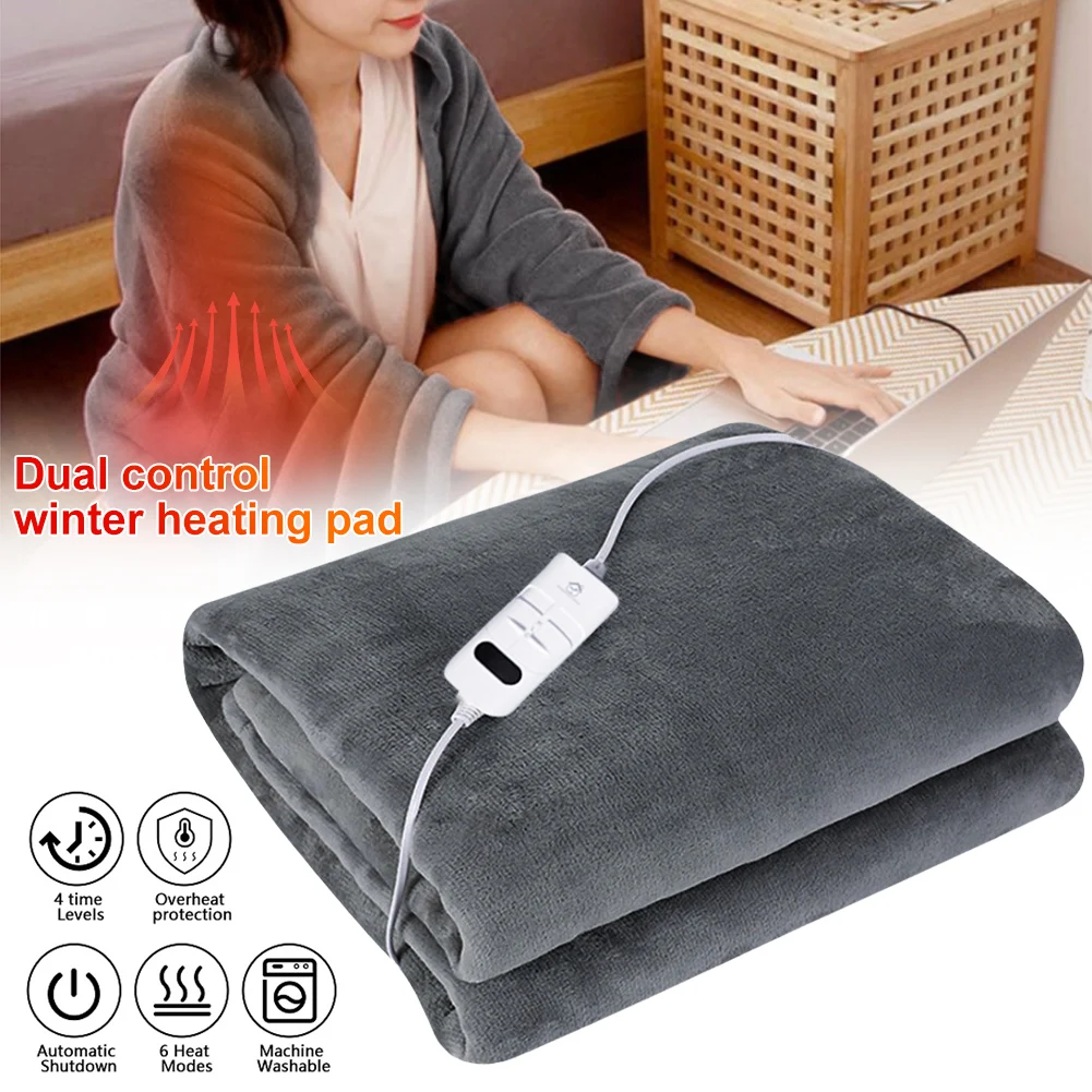 150x65cm Electric Blanket 220V/110V Heated Throw Blanket Flannel