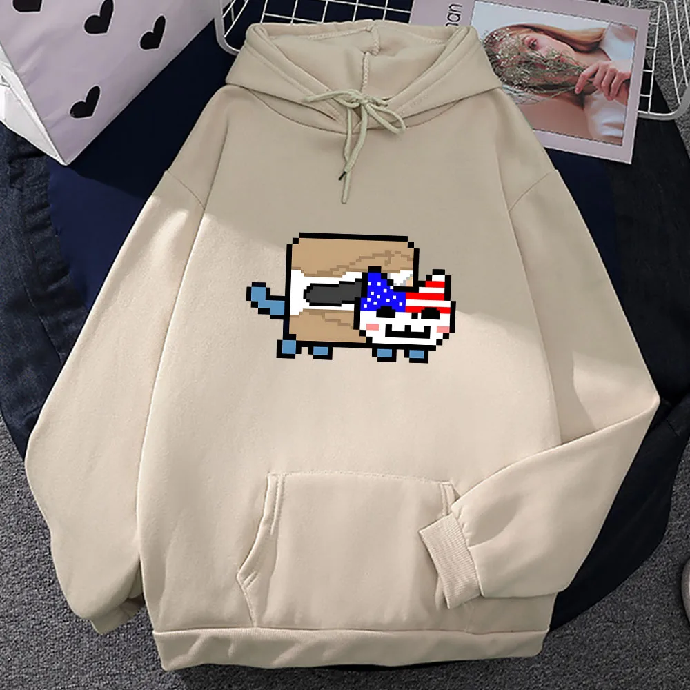 

Paydayy Graphic Clothes Cute Cat Print Hoodie Autumn Men/women Fleece Sweatshirt O-neck Slight Strech Pullovers Comfortable Tops