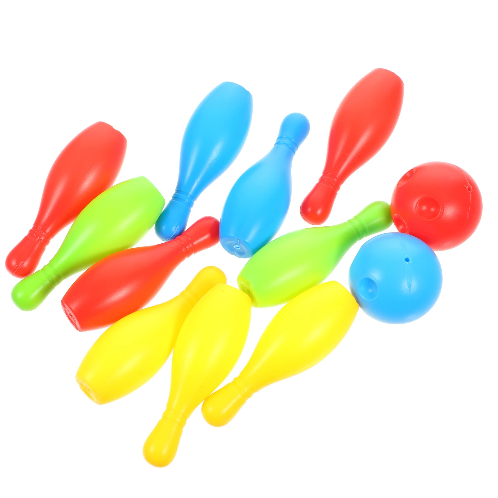 Children Bowling Toys Bowling Toy Mini Game Props For Indoor Outdoor Sports (Bottles Of 11 Cm High) random color 1 Set