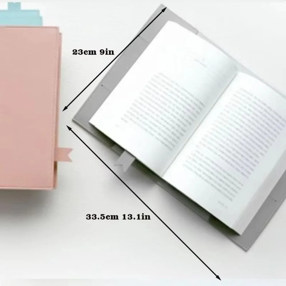 간단한 Pu 가죽 책 표지 단색 북마크 없음 교체 가능 커버 책 보호 커버 홈 오피스 사용