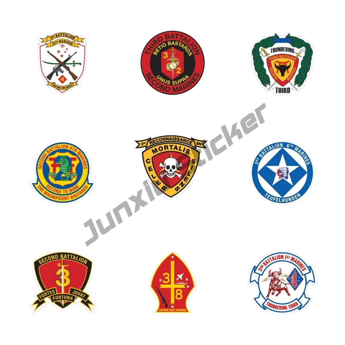 

3rd Recon Battalion USMC Marine Sticker Decal Marines Corp Motorcycle Bike Accesorios Para Auto The Whole Body Glue Sunscreen