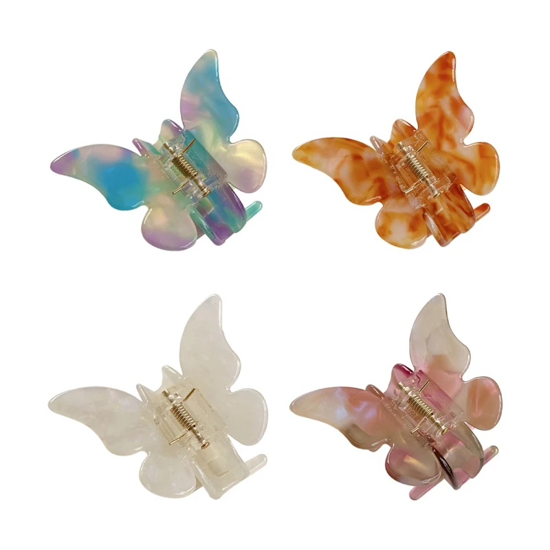 

Butterfly Acetate Hair Clips Tortoise Barrettes Claw Clips Hair Jaw Clips Clamp Small Hair Accessories For Women Girls