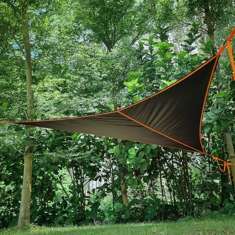 Traveler 400X400X300CM Outdoor camping triangle hammock Oxford cloth camping anti rollover hammock with tensioner 5