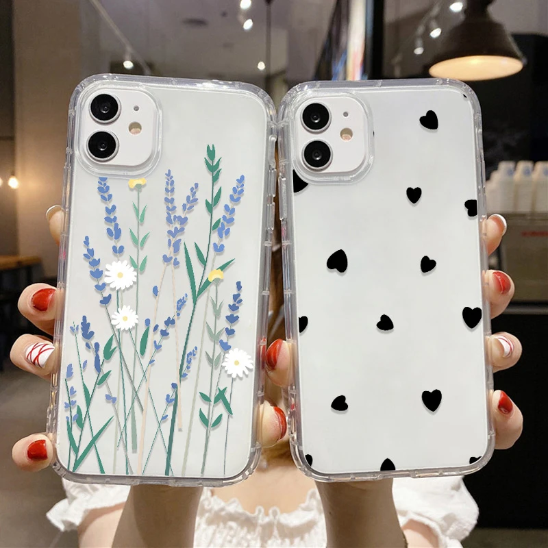 꽃 사랑 하트 케이스, OPPO Realme 9 Pro Plus 케이스, Realme 8 10 Pro 8i GT Master Neo2 3 C35 C21Y C25Y C11 C20 실리콘 펀다