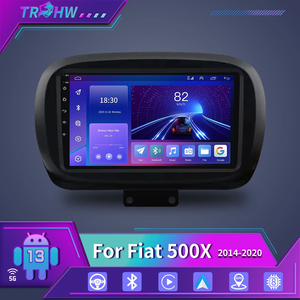 2 Din Android Auto Radio Per Fiat 500X 2014 - 2020 Autoradio Multimedia Gps Track Carplay 2Din 4G Wifi Dsp Android 13