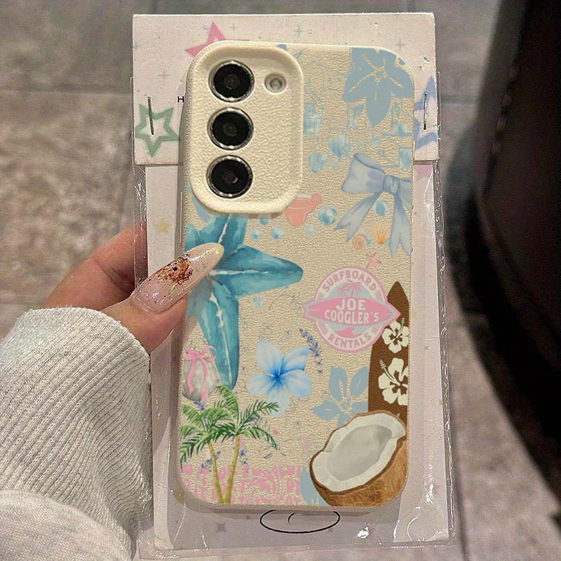 Tropical Ocean Coconut Starfish Shell Soft Phone Case Cover