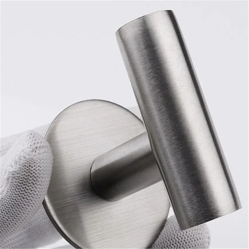 1/2 Pc Stainless Steel Bathroom Hardware No Punch Wall Mount Towel Rack Toilet Paper Holder Hook Home Bathroom Kitchen Organizer towel rack
