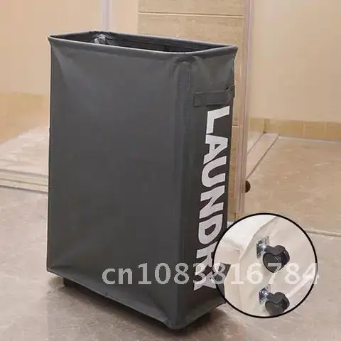 

Rolling Laundry Hamper for Household with Collapsible Basket and Mesh Liner Waterproof Durable Bag organizer Wheels