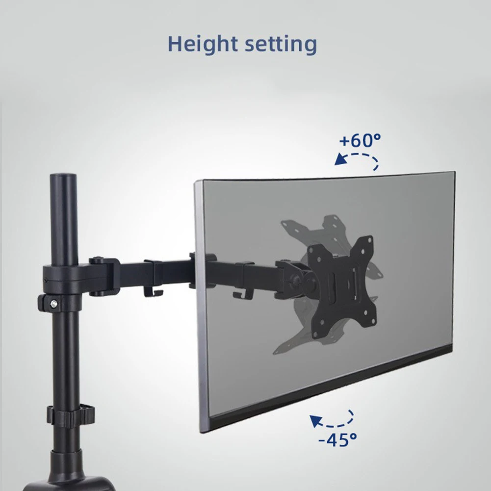 Full Motion Dual Monitor Desktop Stand Suporte de 360 Graus Base de Fixação Braço de Montagem do Monitor Lcd para Tela de Computador 1732 - Imagem 2