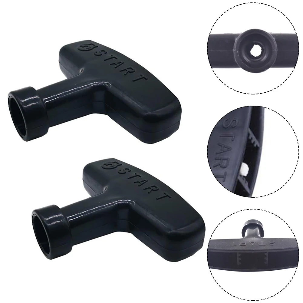 2pcs Pull Start Recoil Handle Black For Honda GX200 GX240 GX270 GX340 GX390 Engine Lawn Mower Generator Starter Handle