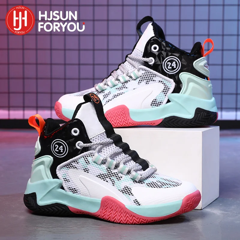 Autumn Children Basketball Shoes Boy's Mesh Basket Boots Antislip Rubber Sole Little Kid Big Kids Fitness Casual Sneakers sports shoes,kids sneakers,kids shoes,kids sports shoes