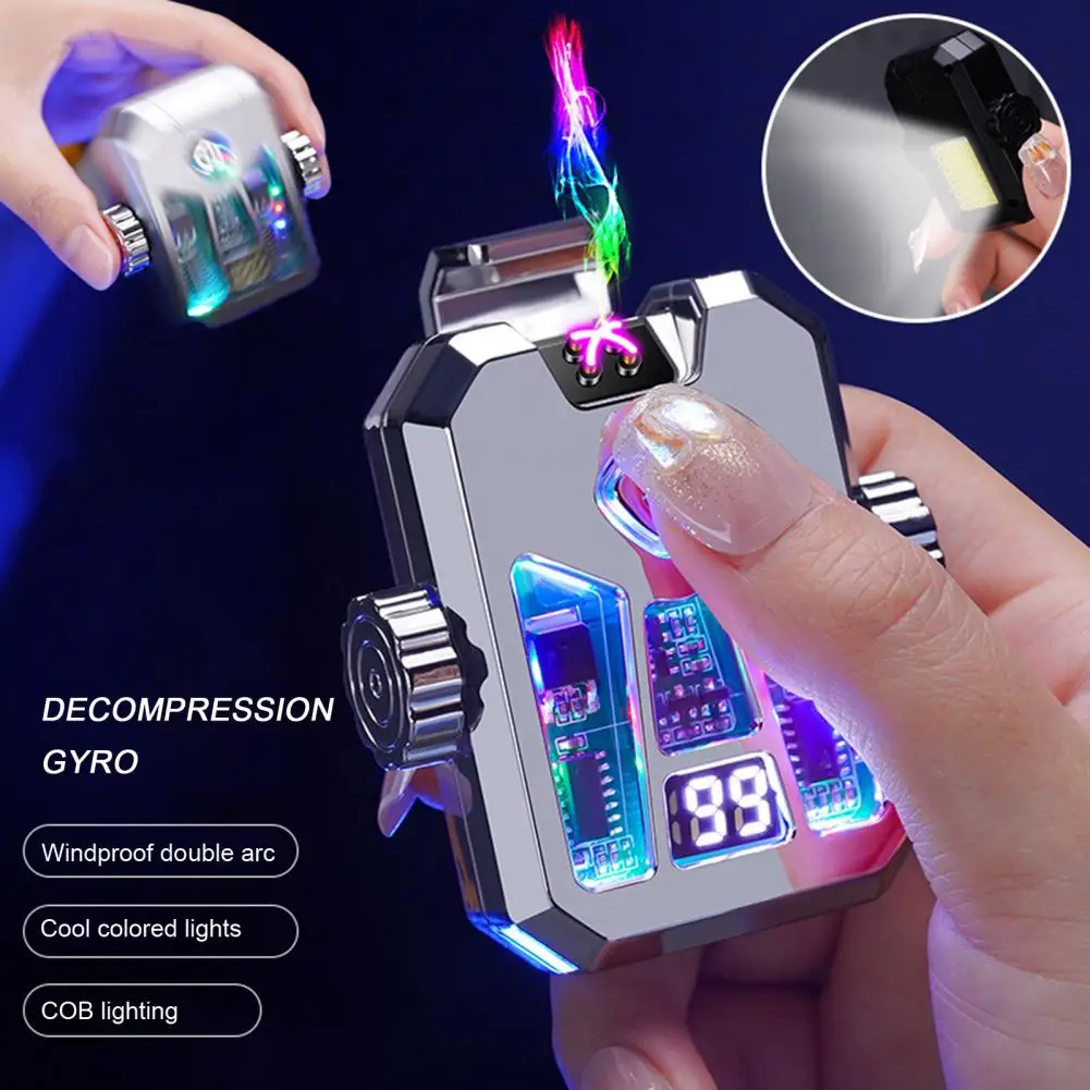 Windproof Igniter Portable Electric Flameless Bbq Igniter Rechargeable Arc-pulse Fidget Toy Fingertip electric arc igniter