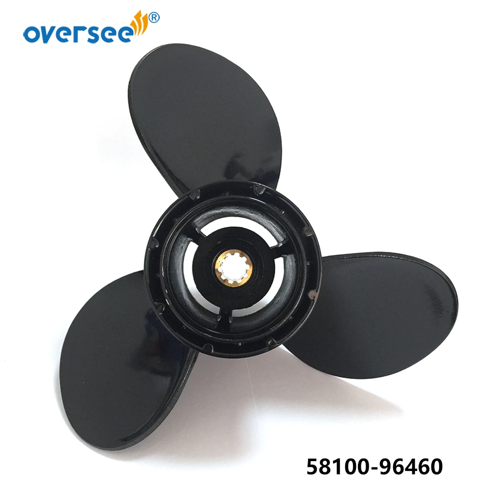 Aluminum Propeller 58100-96460-01 10-1/4x15 For Suzuki DT25 DT30 Outboard Propeller OVERSEE