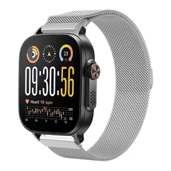 Magnetic Loop Metal Bracelet Wristband for 22mm (Silver)