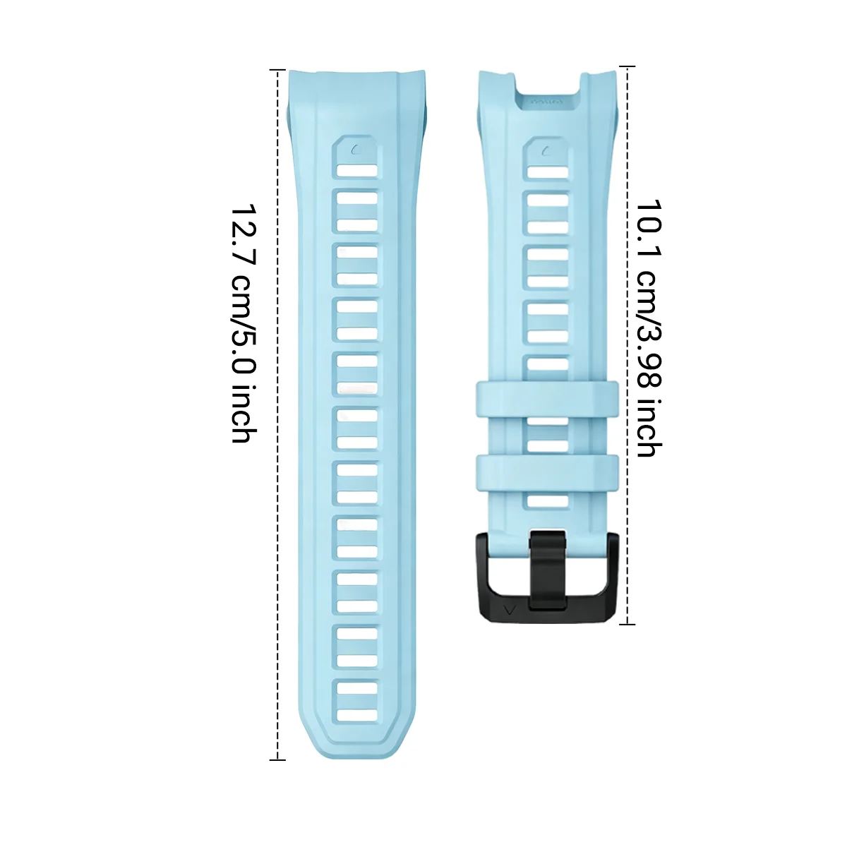 Glow-in-the-Dark Silicone Watch Band - Soft and Durable Replacement Wristband Bracelet (50/45mm)
