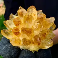 New Find Natural Yellow Phantom Quartz Crystal Cluster Mineral Specimen Healing 1