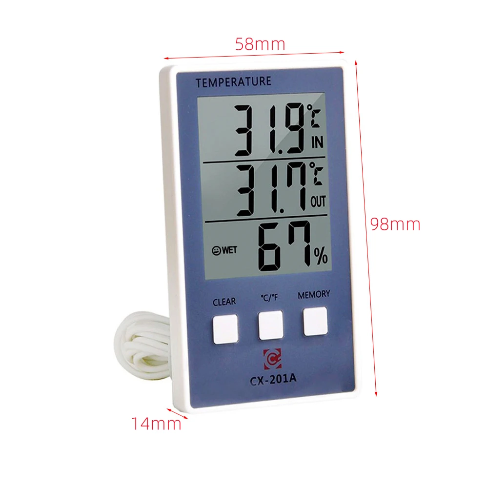 Buy Wholesale China Digital Lcd Indoor Convenient Temperature Sensor  Humidity Meter Thermometer Hygrometer & Meter Thermometer Hygrometer at USD  2.38