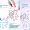 8-48Colors Metallic Color Outline Marker Pen Kawaii DIY Hand Account Graffiti Outline PenOffice Culture and Educational Supplies 6