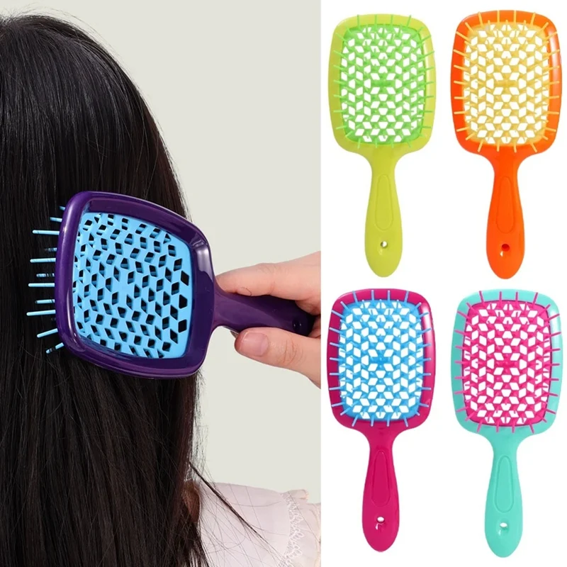 

5X Wide Teeth Air Cushion Combs Women Scalp Massage Hair Brush Hollow Out Anti-Static Comb Home Salon DIY Tool Easy To Use