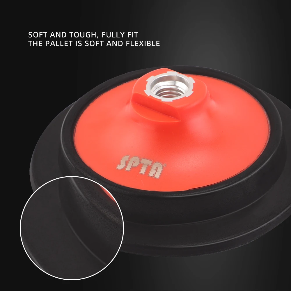 5"/6" Orange Backing Plate Backer Pad Hook&Loop Professional Pad For DuaL Action Car Polisher SPTA