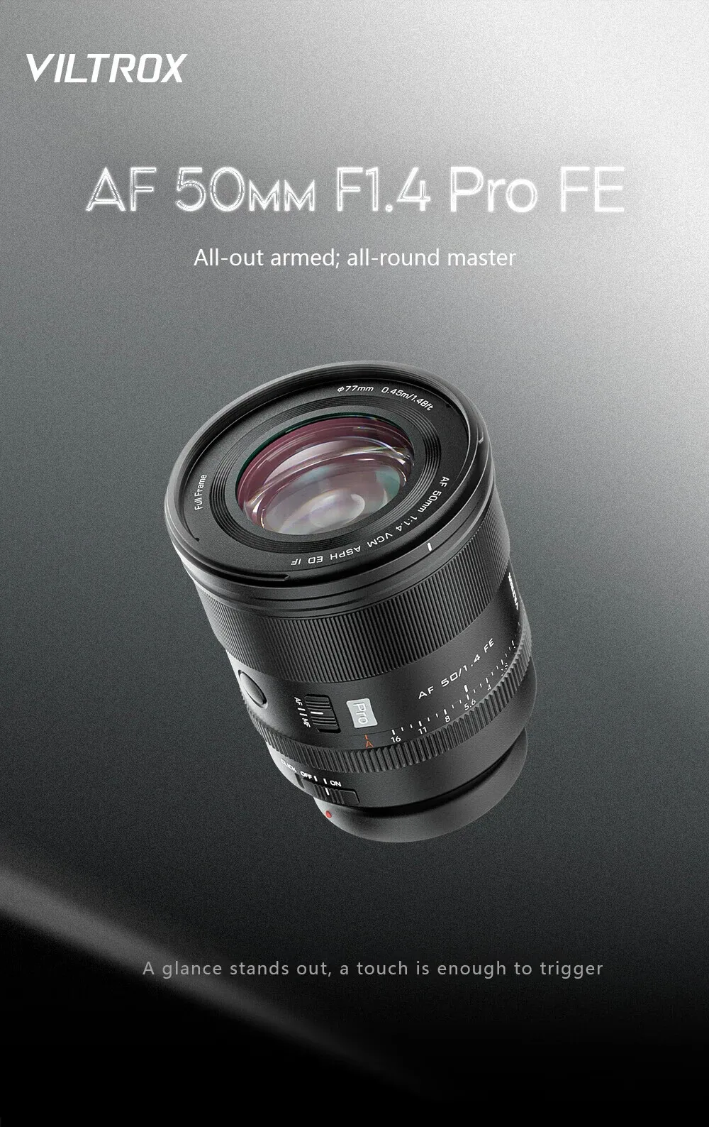 VILTROX AF 50mm F1.4 Pro Auto Focus Full Frame Large Aperture Lens