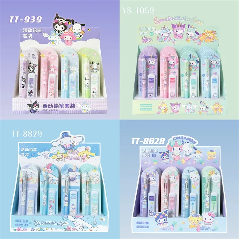 

New Sanrio Pencil Set Models Creative Capybara Mechanical Pencil Set Cute 0.5mm Drawing Writing Automatic Pen Student Sketching