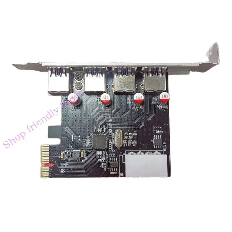 확장 카드 4 포트 USB3.0 PCIE 데스크탑 컴퓨터 확장 카드 어댑터 데스..