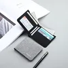 Canvas Men Wallet Black/blue/gray Card Holder Wallet Male Money Bag ID/photo/bank Holder Short Purse Credit Card Case Bag 3