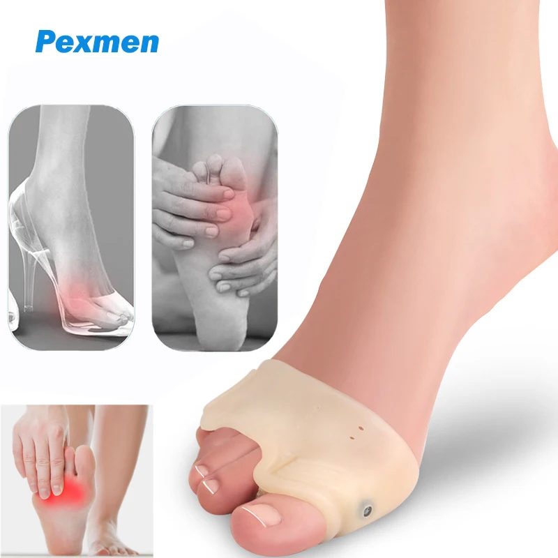 Pexmen 2Pcs Gel Metatarsal Pads for Women and Men Ball of Foot Cushion Gel Sleeves Cushions Pad for Supports Feet Pain Relief pexmen 2pcs arch support brace compression cushioned plantar fasciitis sleeves for pain relief