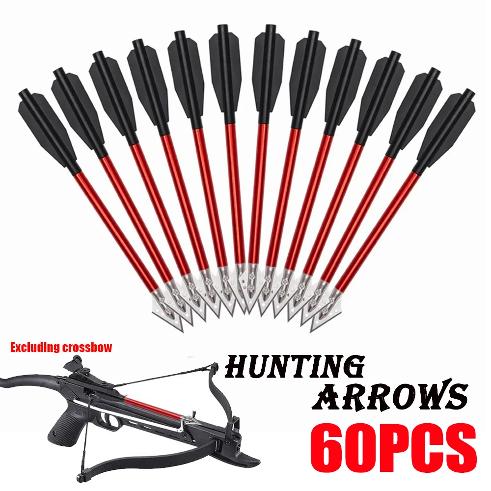 3 Crossbow Bolts Aluminum Shaft Arrows Bow With SHARP TIP HuNting Archery 22'' 
