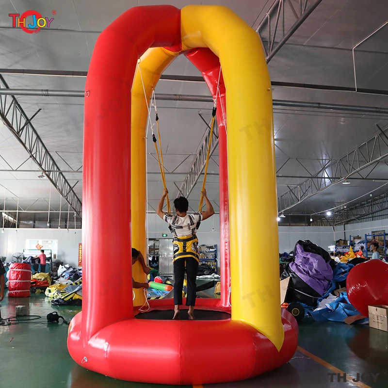 5M Tall Inflatable Bungee Jump Game Airtight Inflatable Bounce Jumping Trampoline For Kids N Adults 5