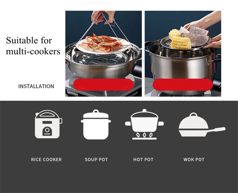 Porte-cuiseur Vapeur Rond CanCooker RK-003 – 2 Pièces – Inox – Reconditionné
